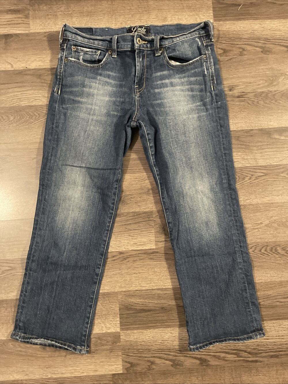 Lucky Brand Jeans Womens 8 29 Blue Sweet N Crop Straight Mid Rise Stretch Denim